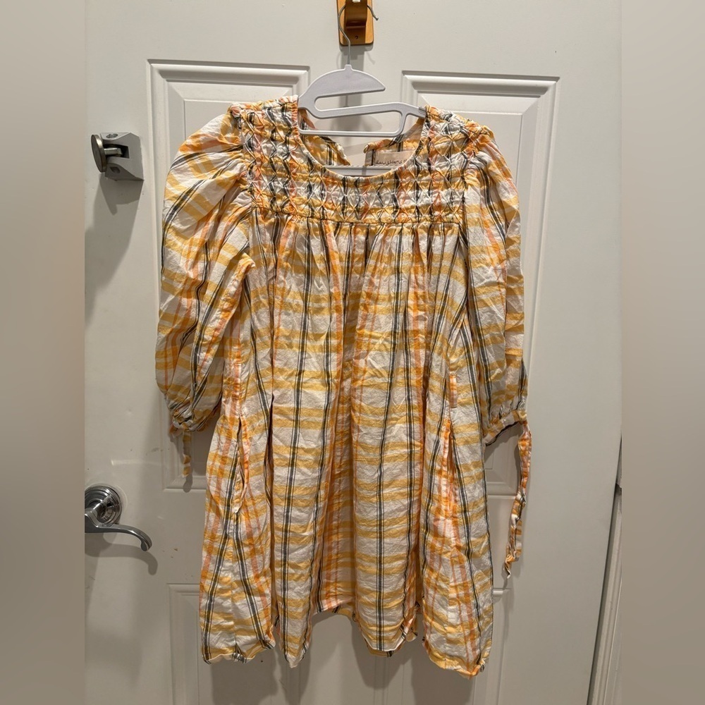 Daughters of India Freya Dress ~ Honeycomb Plaid S - Picture 2 of 4